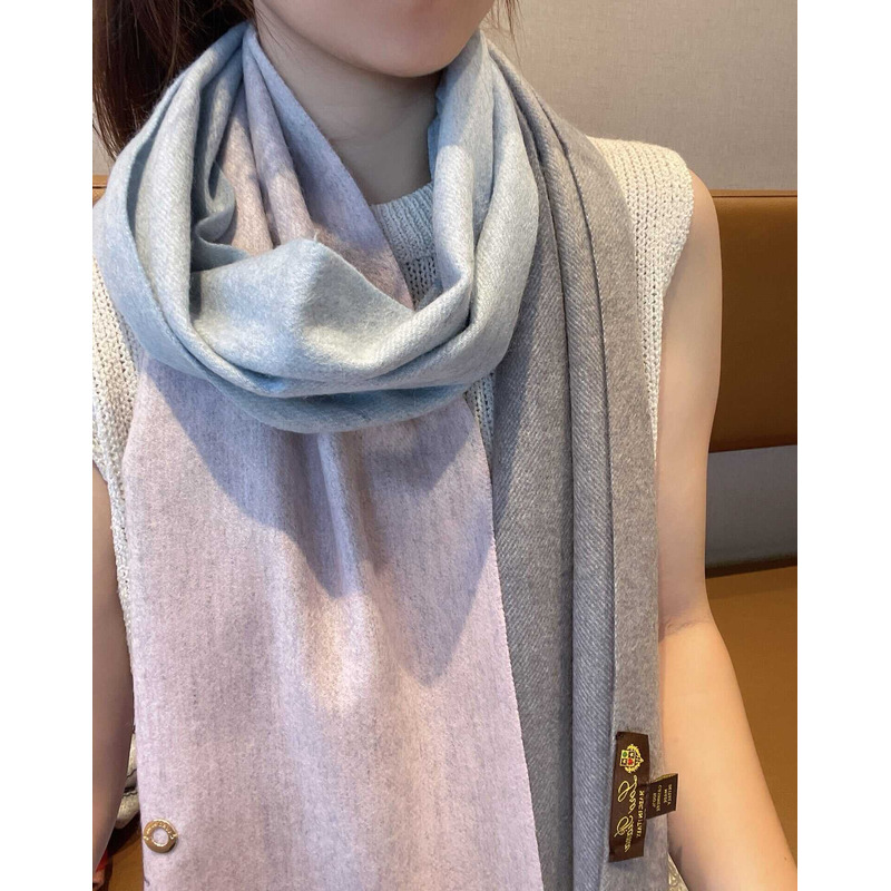 Loro piana Cashmere Scarf Grey Pink