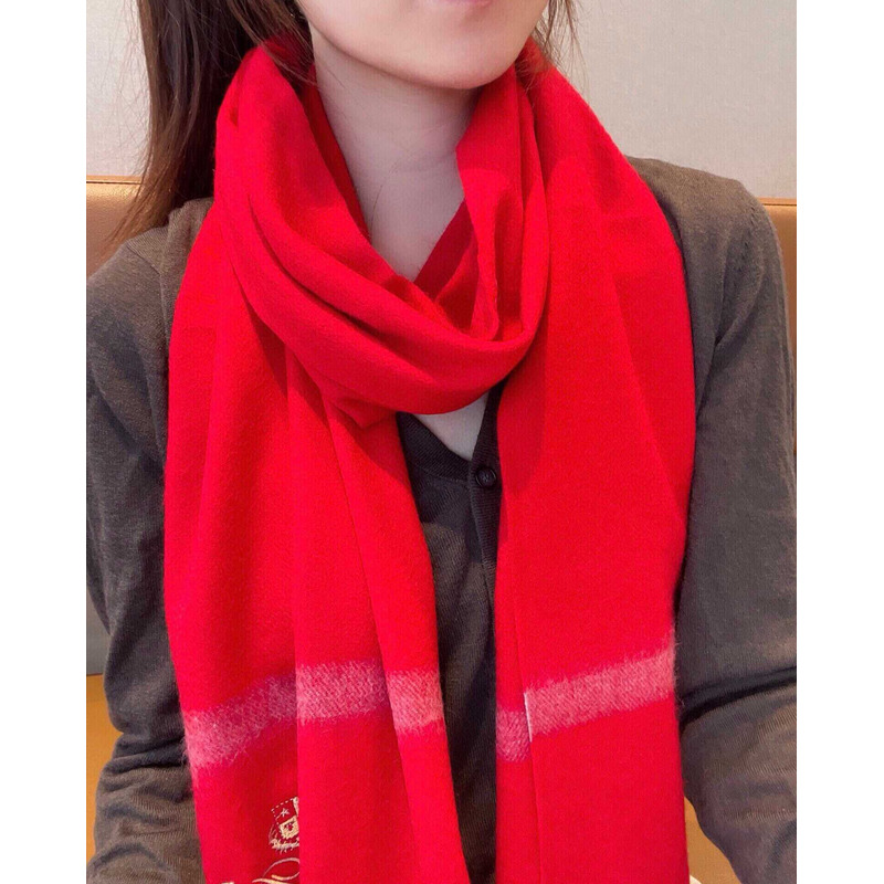 Loro piana Cashmere Scarf Red