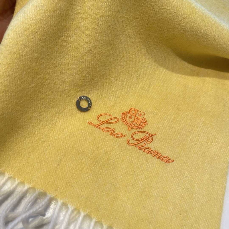 Loro piana Cashmere Scarf Grey Yellow