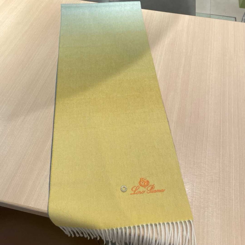 Loro piana Cashmere Scarf Grey Yellow