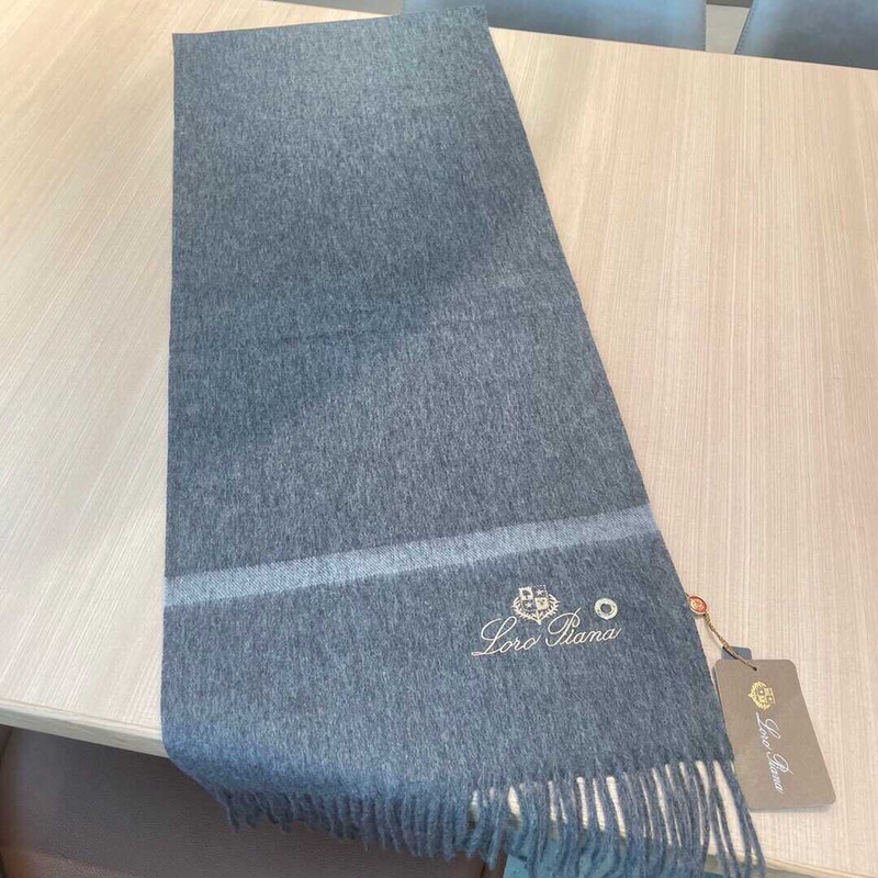 Loro piana Cashmere Scarf Dark Grey