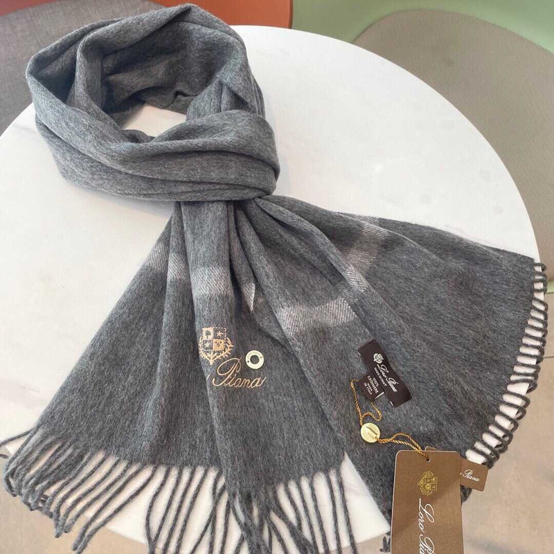 Loro piana Cashmere Scarf Dark Grey