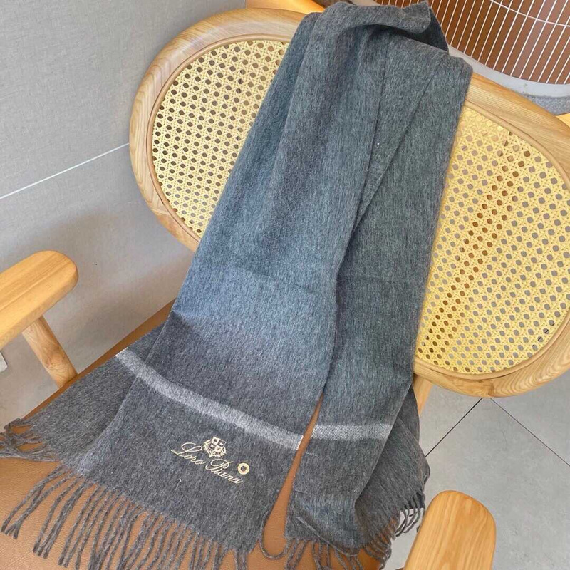 Loro piana Cashmere Scarf Dark Grey