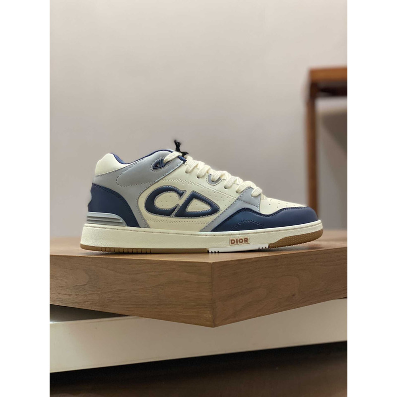 D*or b57 mid-top sneaker calfskin light blue