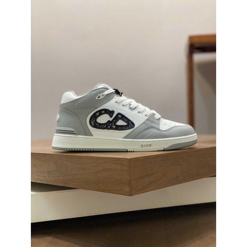 D*or b57 mid-top sneaker calfskin grey