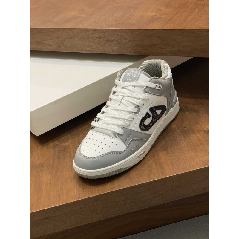 D*or b57 mid-top sneaker calfskin grey