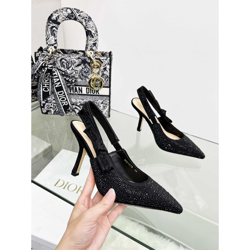 D*or j\''aD*or slingback pump with crystal black