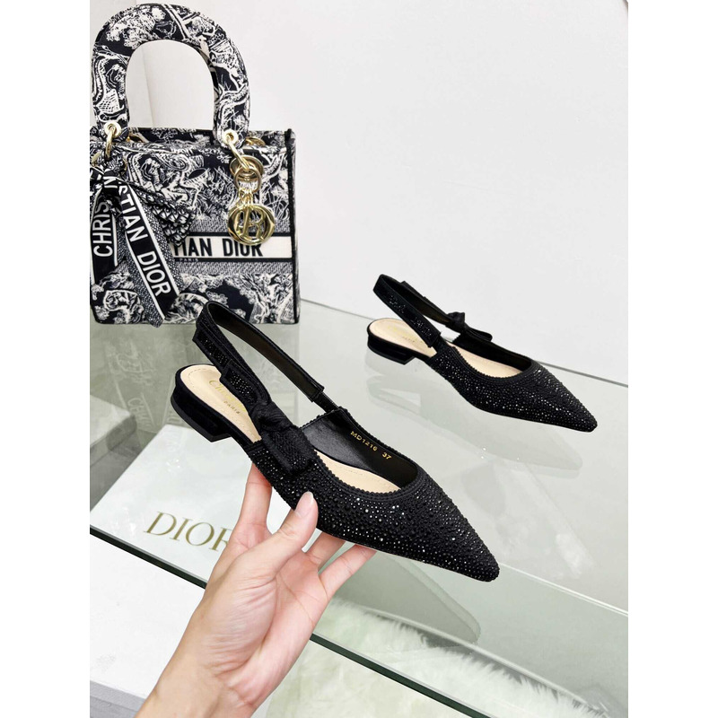 D*or j\''aD*or slingback flat with crystal black