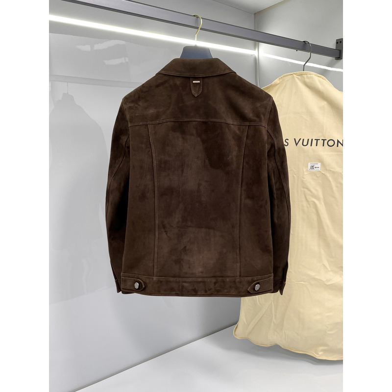 l**is V*t*n suede denim jacket brown