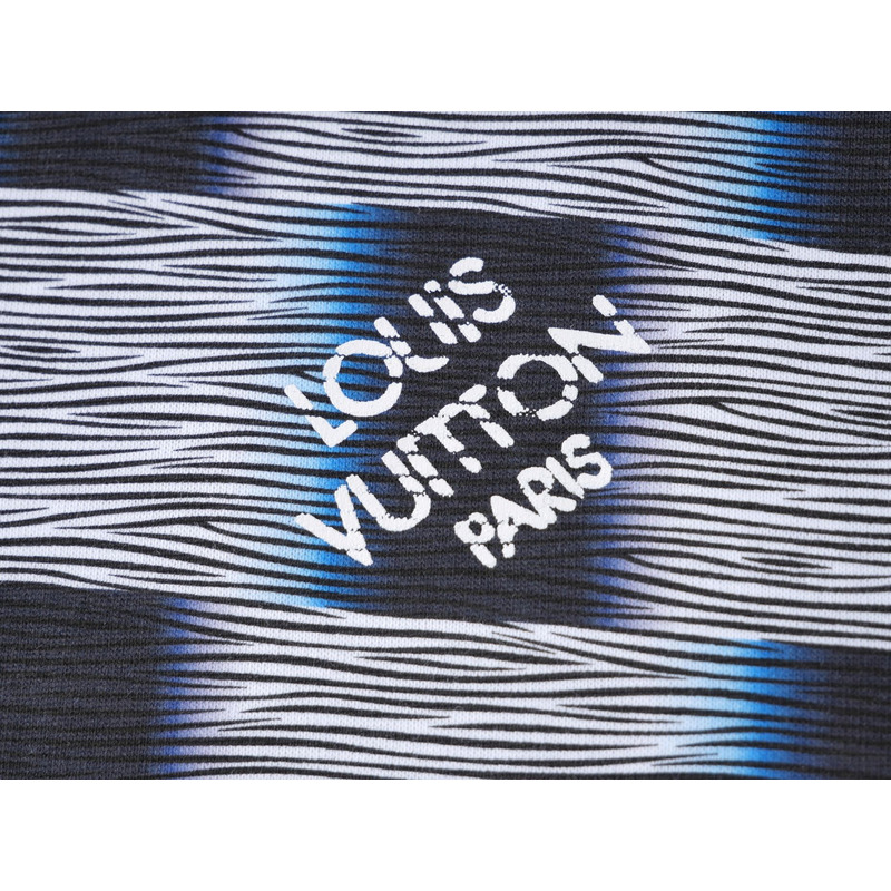 l**is V*t*n damier short-sleeved cotton t-shirt dark night blue