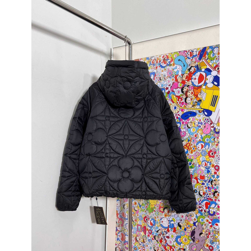 l**is V*t*nlvse quilted hoodie black