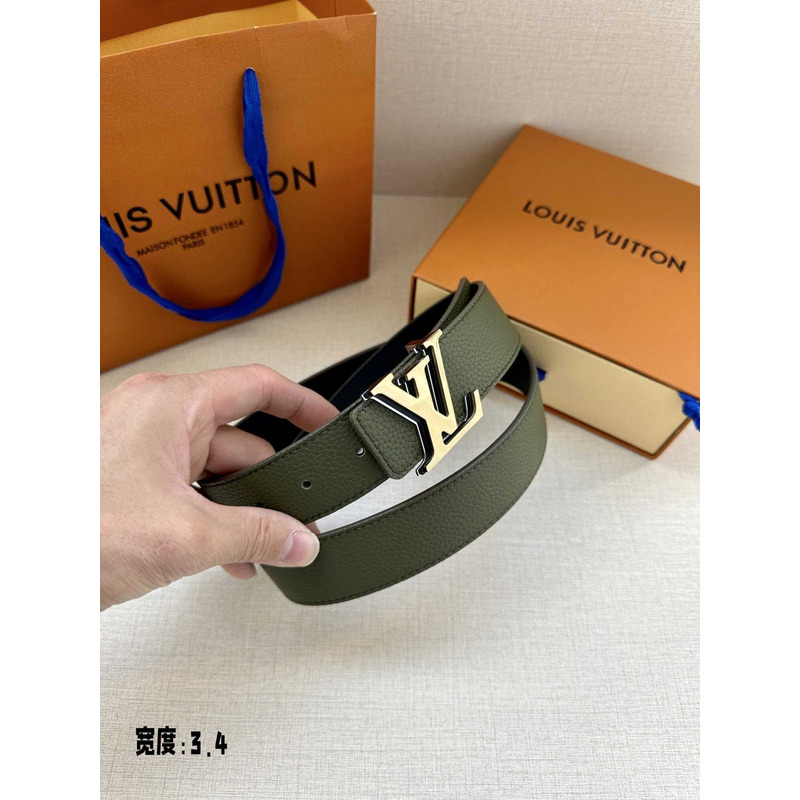 l**is V*t*n initiales 40mm reversible belt navy green