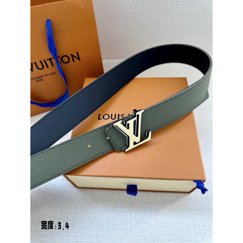 l**is V*t*n initiales 40mm reversible belt navy green