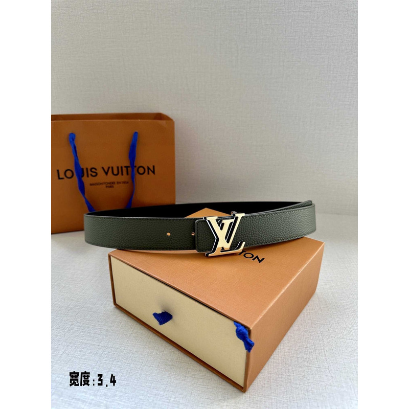 l**is V*t*n initiales 40mm reversible belt navy green