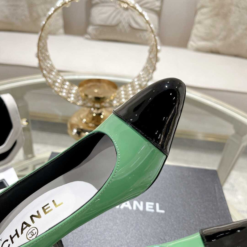 Ch*el pumps green and black