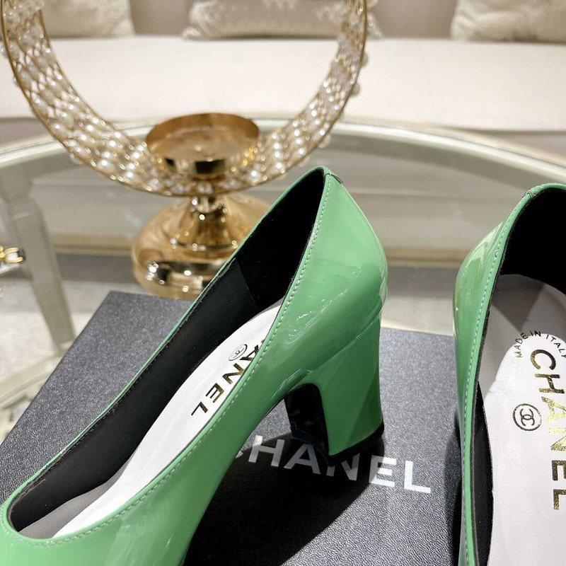 Ch*el pumps green and black