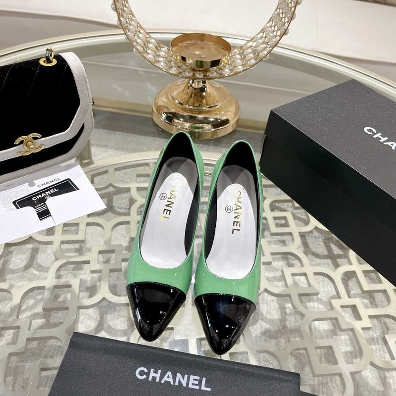 Ch*el pumps green and black