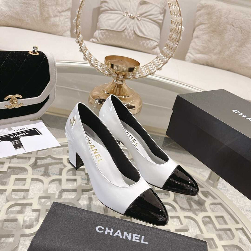 Ch*el pumps white and black