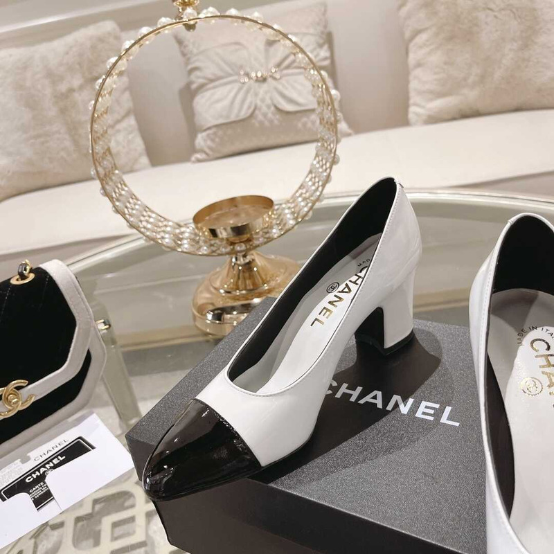 Ch*el pumps white and black