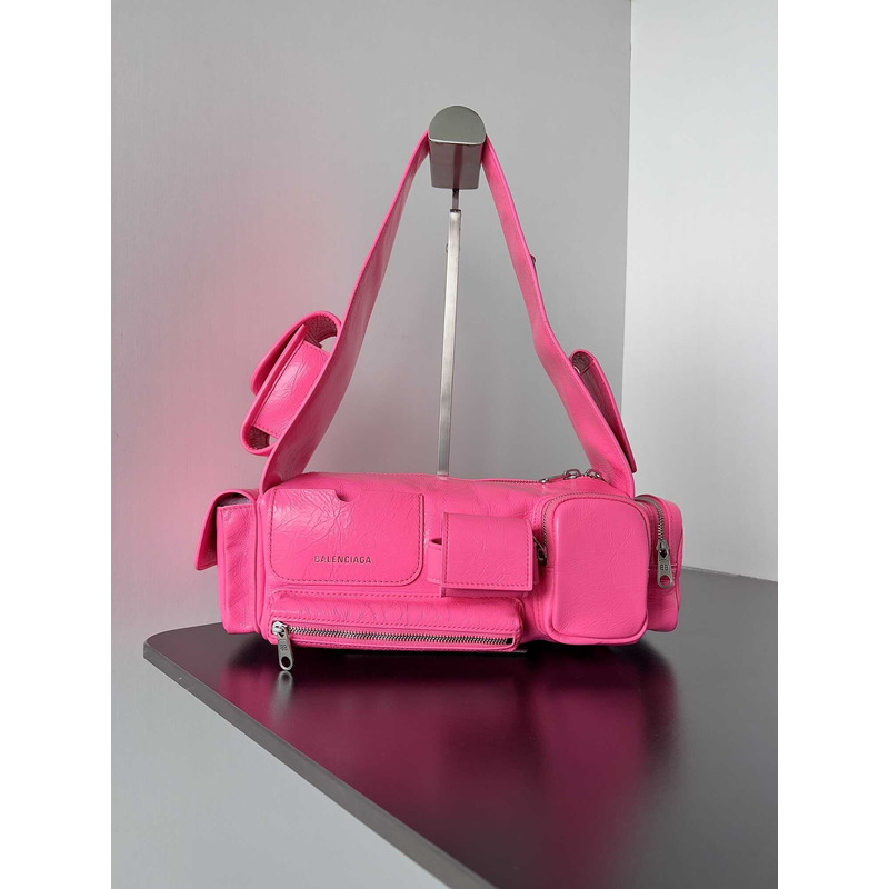 Ba*len*cia*ga women\''s superbusy xs sing bag in bright pink