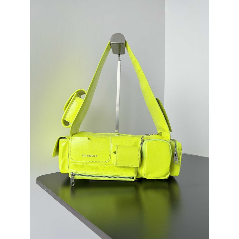 Ba*len*cia*ga women\''s superbusy xs sing bag in fluo yellow