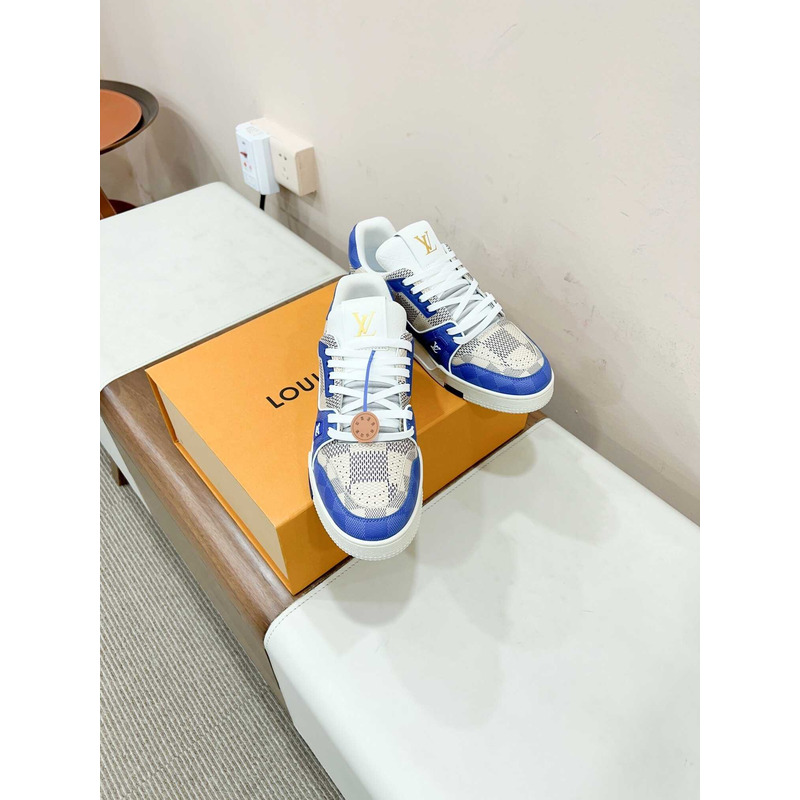 l**is V*t*n trainer sneakers white and blue