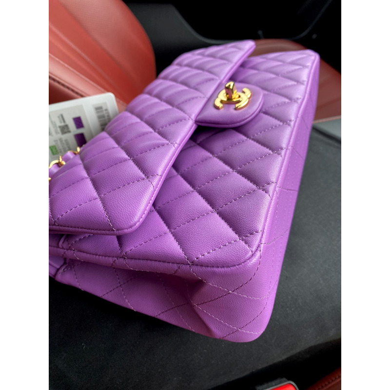 Ch*el classic medium violet 22s purple bag