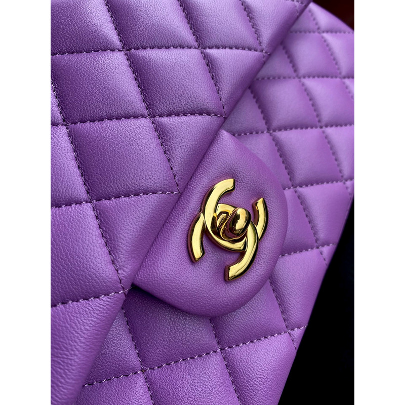 Ch*el classic medium violet 22s purple bag