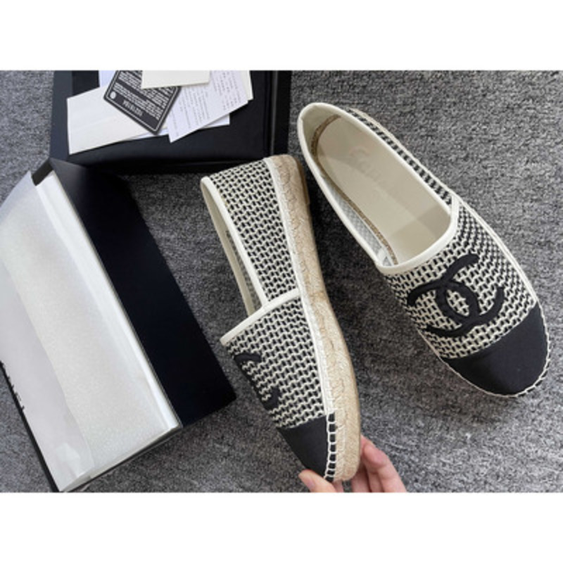 Ch*el slip-on shoes black and white