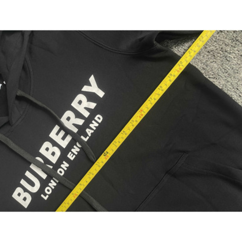 B**rry logo print cotton hoodie black