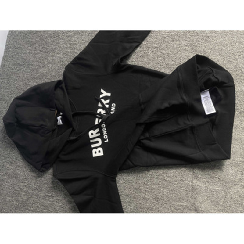 B**rry logo print cotton hoodie black