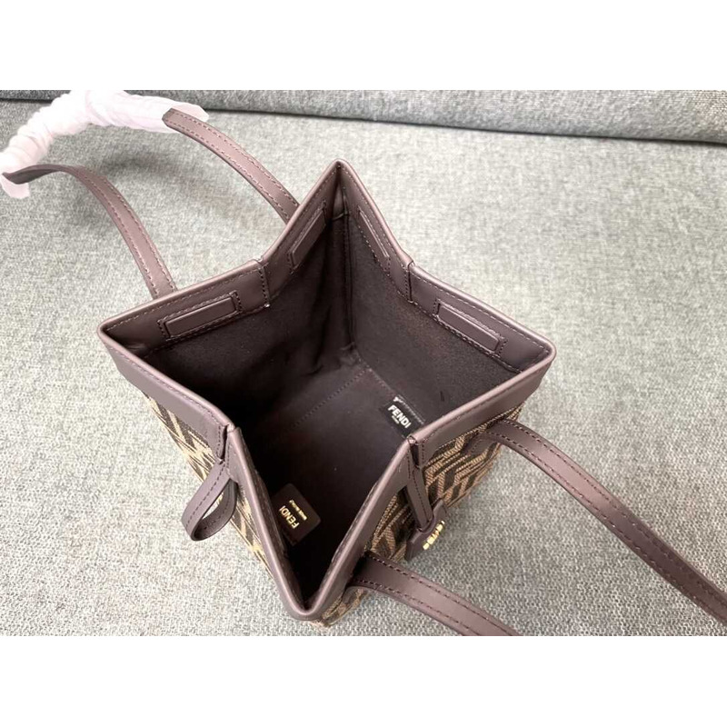 F**di origami mini bag leather handbags variety of brown