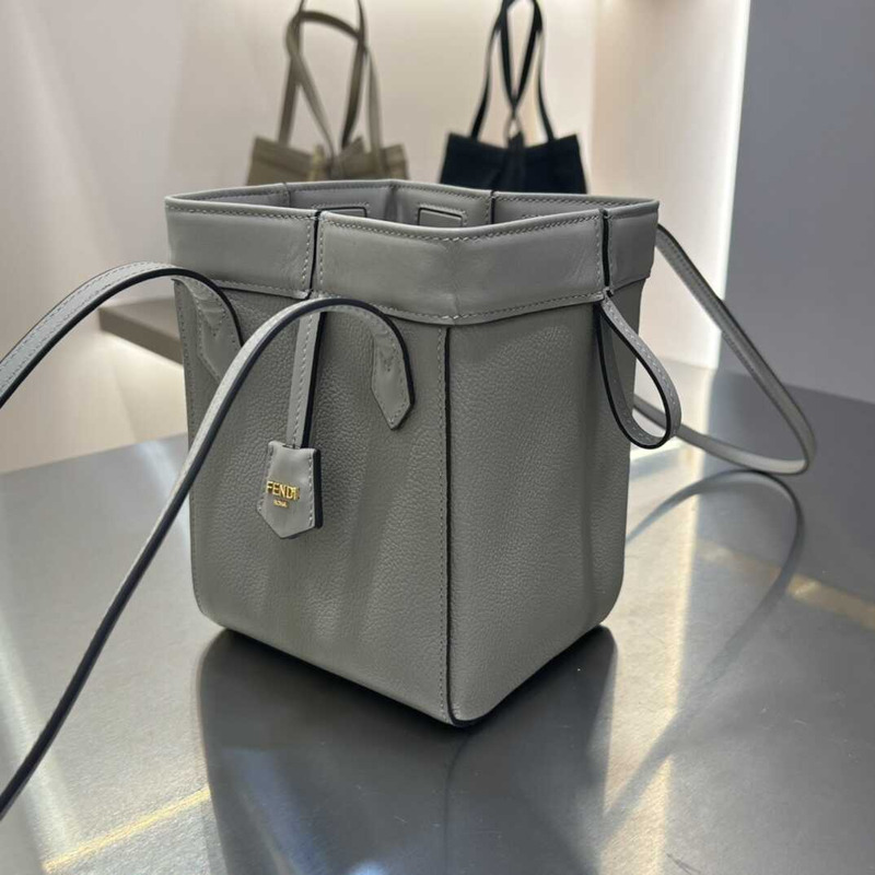 F**di origami mini bag leather handbags variety of grey