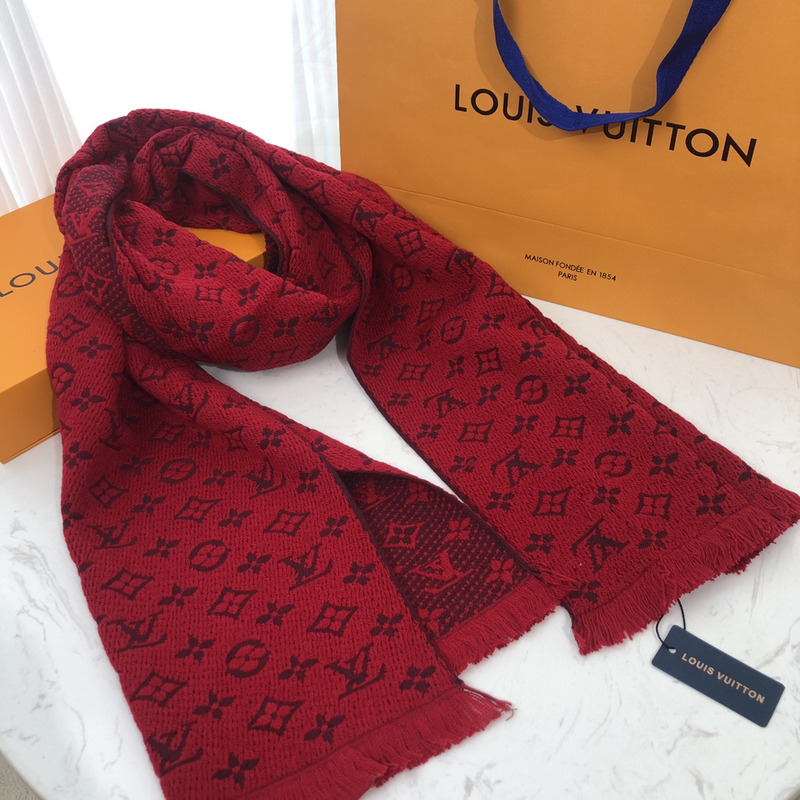 l**is V*t*n logomania scarf red