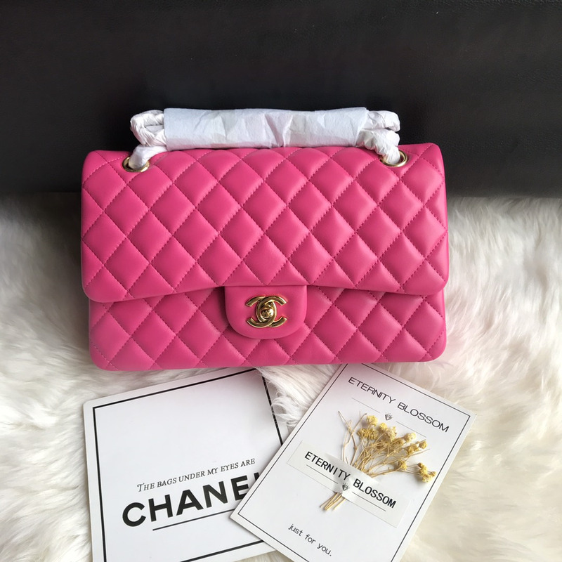 Ch*el medium classic flap bag pink