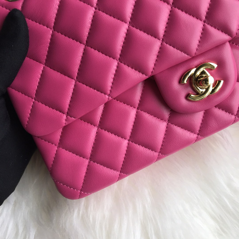 Ch*el medium classic flap bag pink