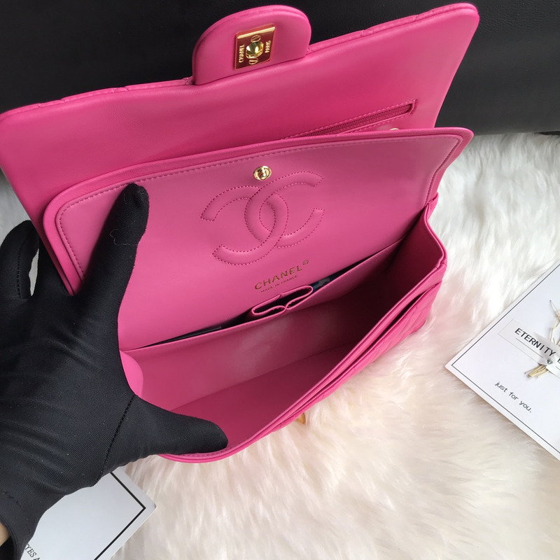 Ch*el medium classic flap bag pink