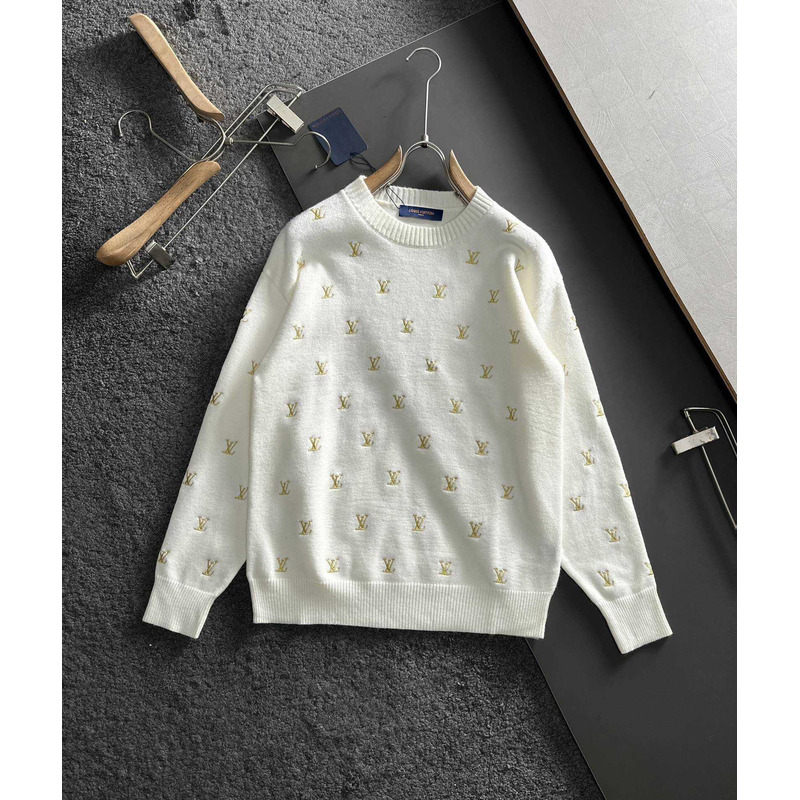 l**is V*t*n jacquard sweater white