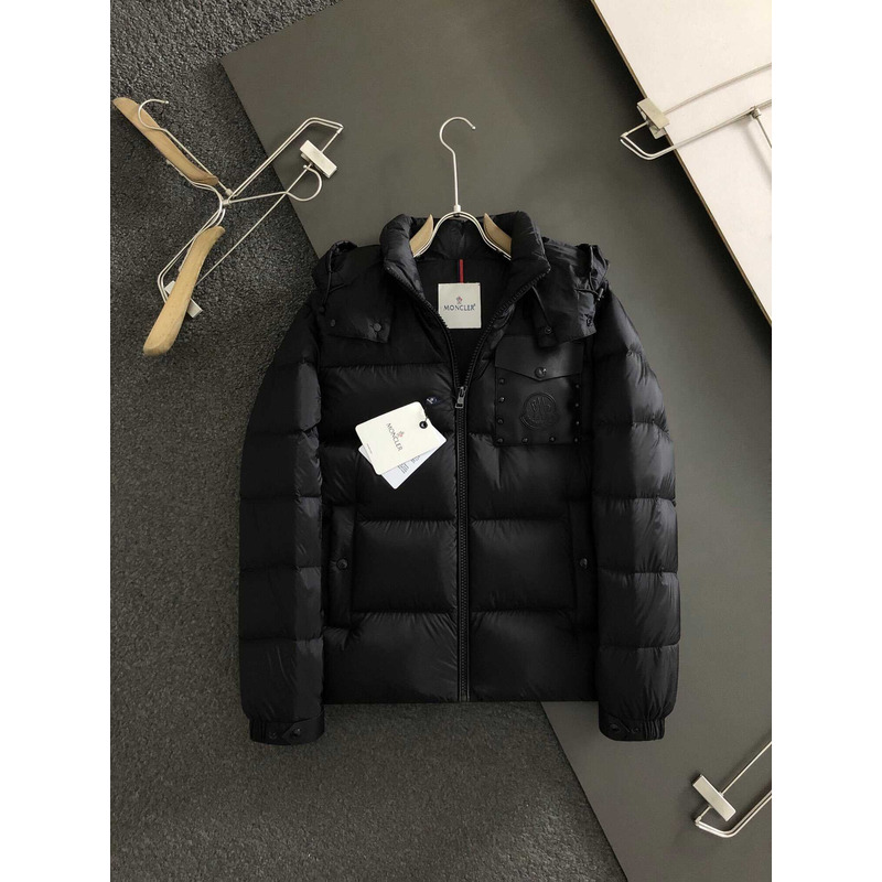 Moncler Hooded Puffer Jacket Black