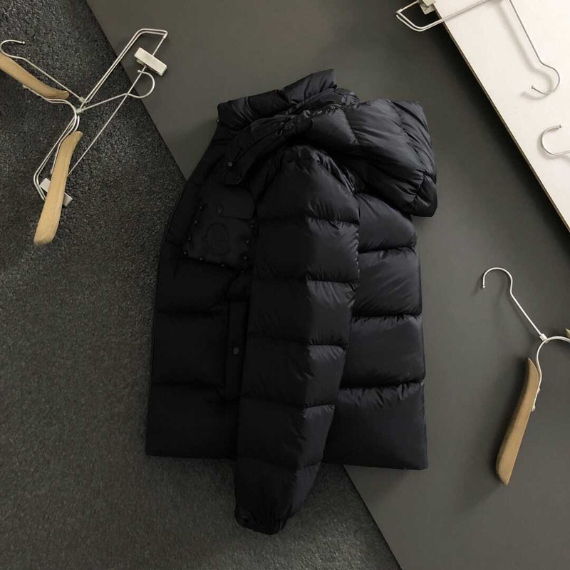 Moncler Hooded Puffer Jacket Black