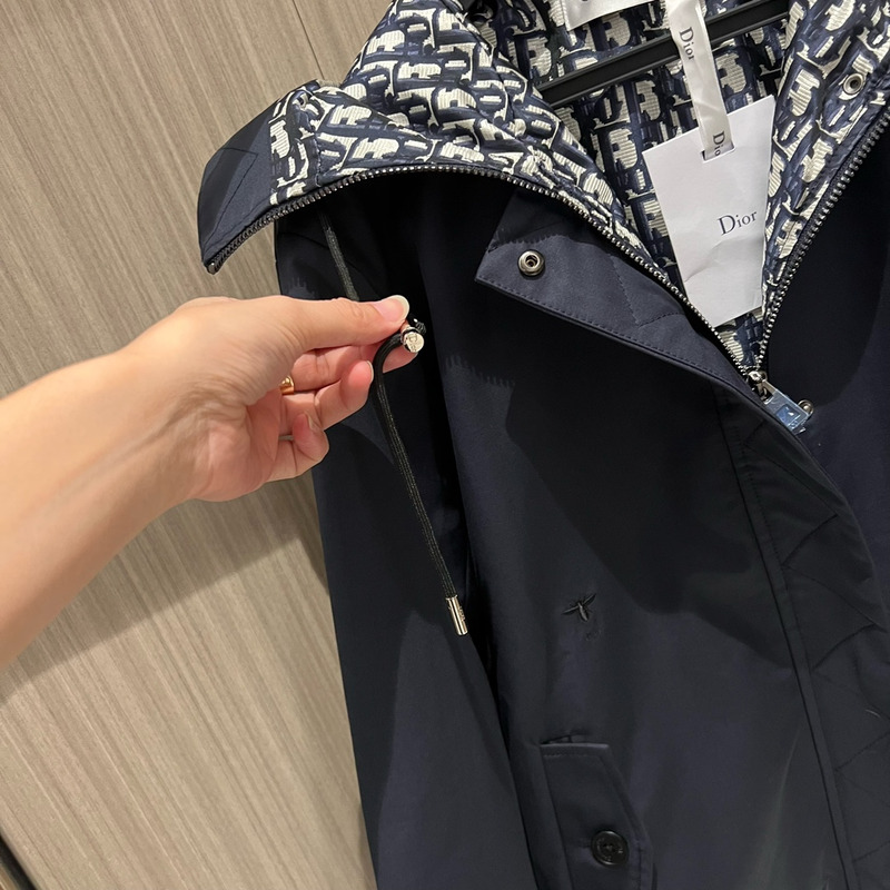 D*or hooded jacket D*or oblique blue