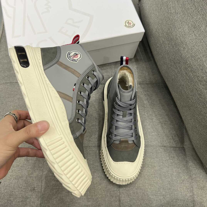 Moncler High Top Sneakers Grey