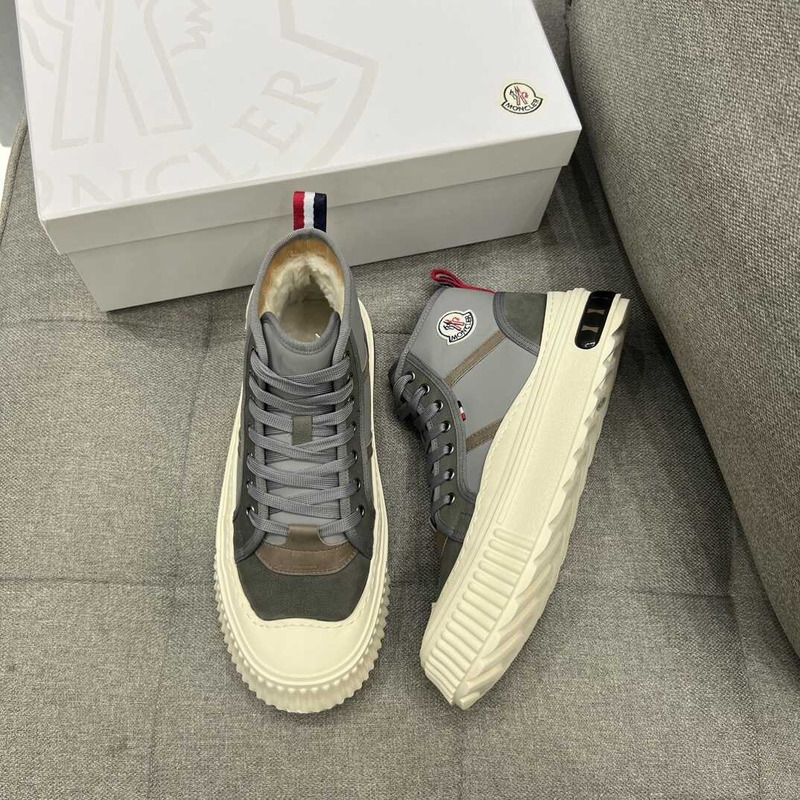 Moncler High Top Sneakers Grey