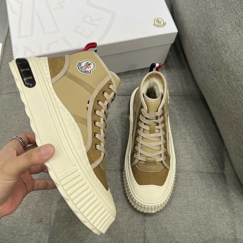 Moncler High Top Sneakers Mocha