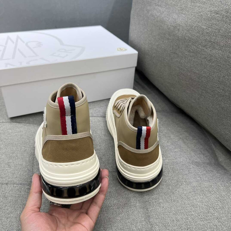 Moncler High Top Sneakers Mocha