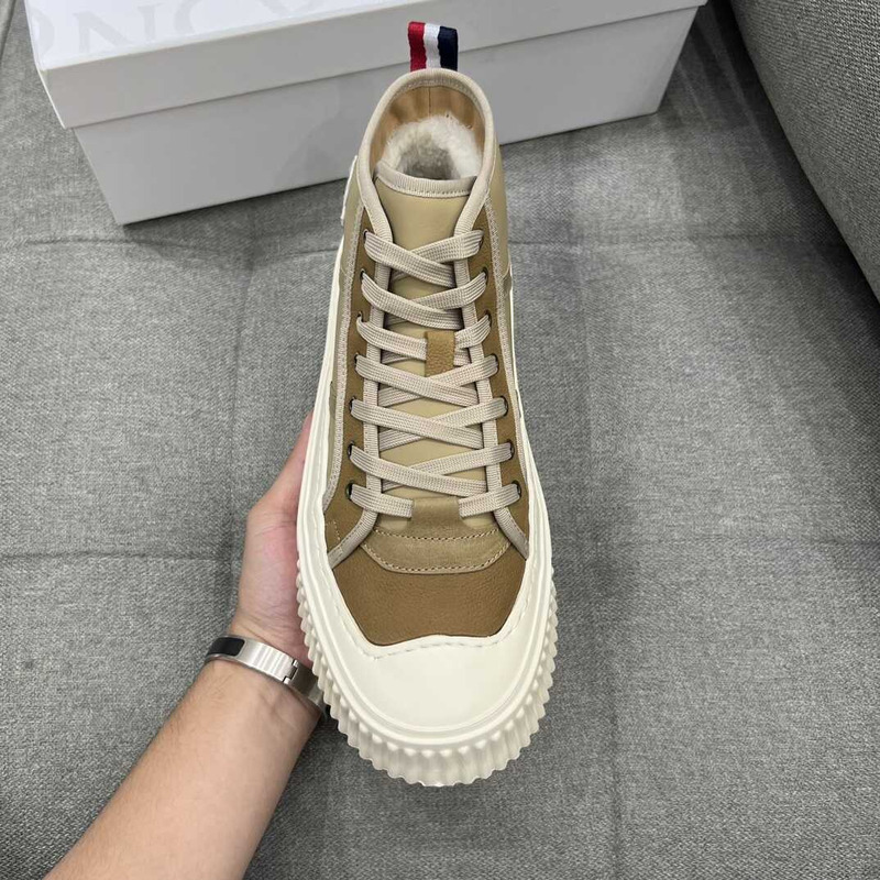 Moncler High Top Sneakers Mocha