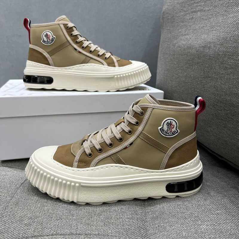 Moncler High Top Sneakers Mocha