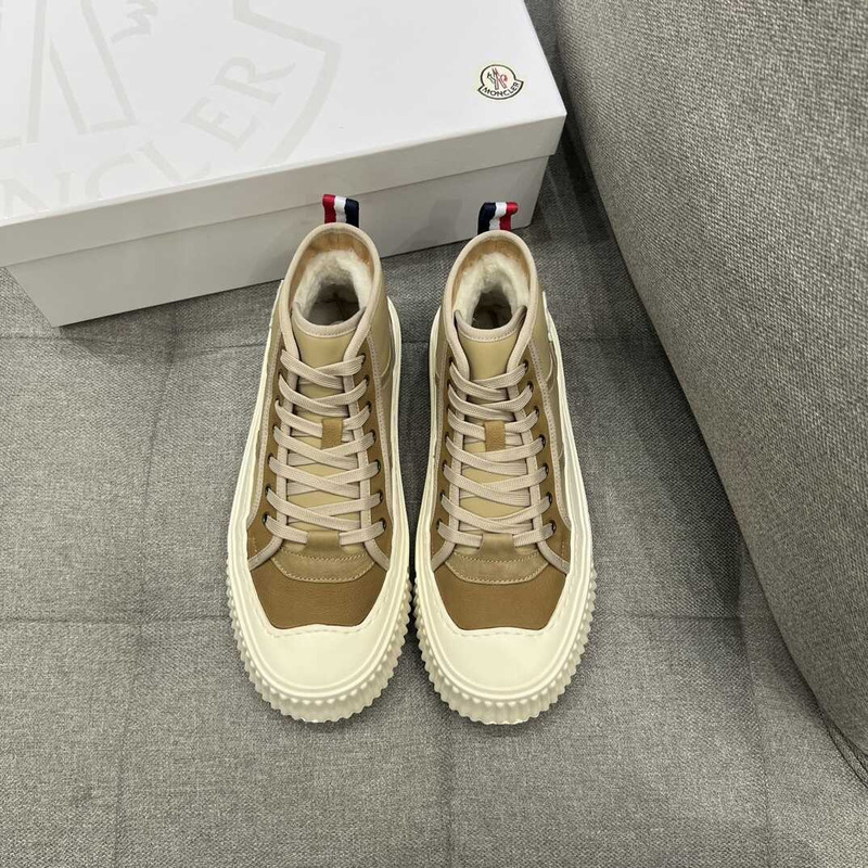 Moncler High Top Sneakers Mocha