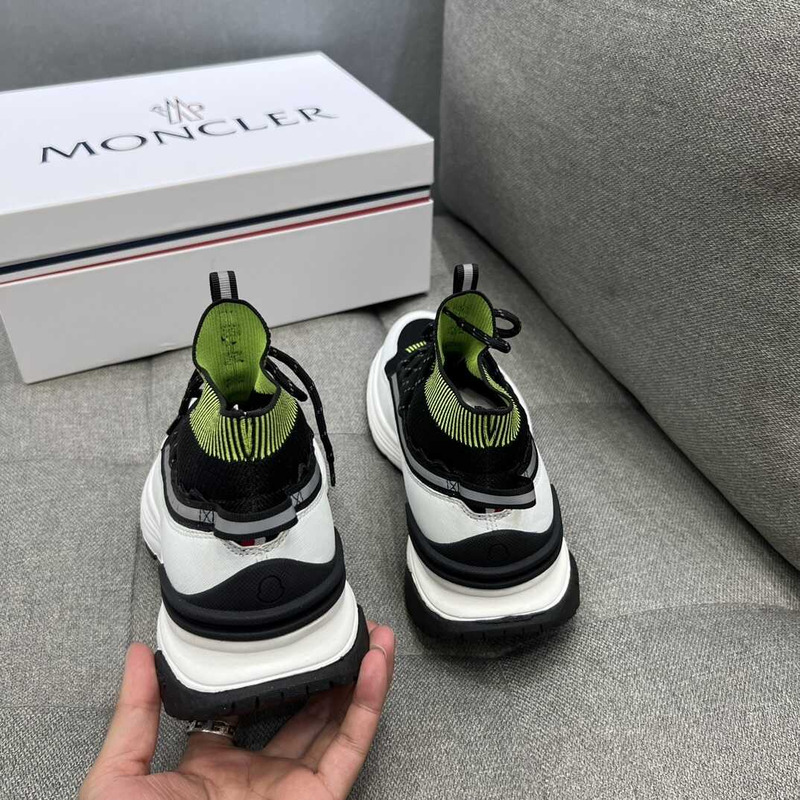 Moncler High Top Sneakers Black Green