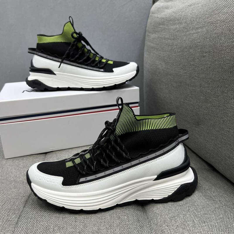 Moncler High Top Sneakers Black Green